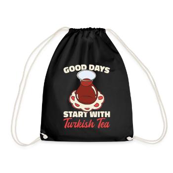 Thé turc Chai Türk Çayi Amoureux de la dinde - Sac de sport léger - noir - Devant