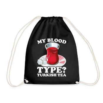 Thé turc Chai Türk Çayi Amoureux de la dinde - Sac de sport léger - noir - Devant