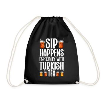Thé turc Chai Türk Çayi Amoureux de la dinde - Sac de sport léger - noir - Devant