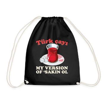 Thé turc Chai Türk Çayi Amoureux de la dinde - Sac de sport léger - noir - Devant