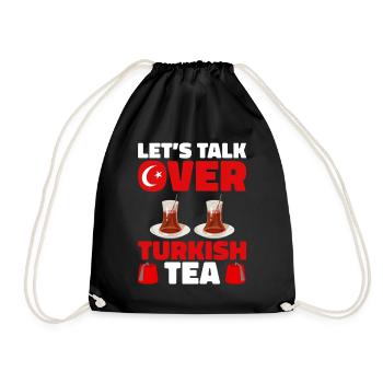 Thé turc Chai Türk Çayi Amoureux de la dinde - Sac de sport léger - noir - Devant