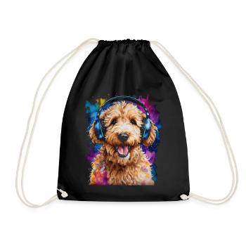 Goldendoodle Casque Chien Animal Design Imprimer - Sac de sport léger - noir - Devant