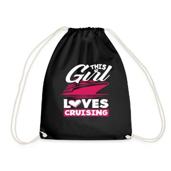 This Girl Loves Cruises - Drawstring Bag - black - Front