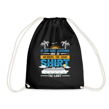 When no one around me wears the same shirt - Drawstring Bag - black - Front