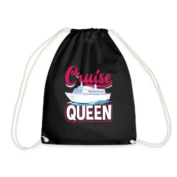 Cruise Queen – Perfect for Cruising - Drawstring Bag - black - Front