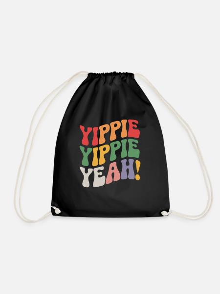 Yippie Yippie Yeah - Turnbeutel - Schwarz