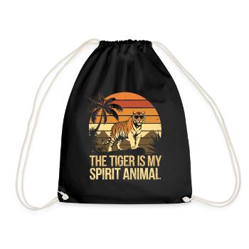 Le tigre est mon animal spirituel - Sac de sport léger - noir - Devant