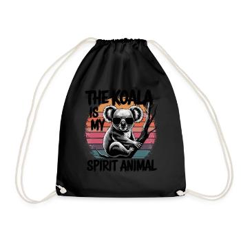 Der Koala Ist Mein Spirit Animal - Turnbeutel - Schwarz - Vorne