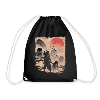Japon Vintage Samouraï Art Japonais - Sac de sport léger - noir - Devant
