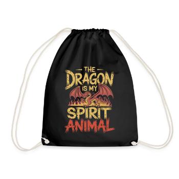 Drache le dragon est mon animal spirituel - Sac de sport léger - noir - Devant
