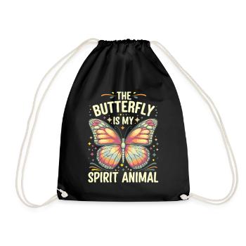 Schmetterling Le papillon est mon animal spirituel - Sac de sport léger - noir - Devant
