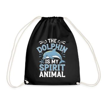 Delfin Le dauphin est mon animal spirituel Delfin - Sac de sport léger - noir - Devant