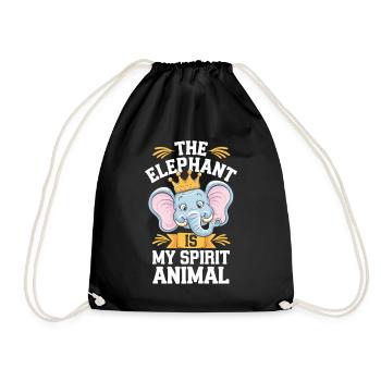 Elefant L’éléphant est mon animal spirituel Elefant - Sac de sport léger - noir - Devant