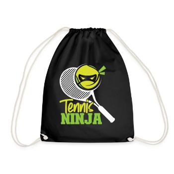 Drôle de joueur de tennis Raquette Ninja - Sac de sport léger - noir - Devant