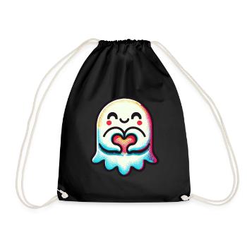 My Halloween Boo Cute Love Ghost - Drawstring Bag - black - Front