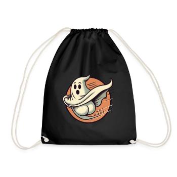 Drôle Halloween fantôme monstre sous drap - Sac de sport léger - noir - Devant
