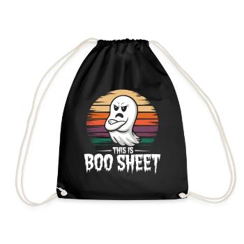 Boo Sheet Ghost Shirt pour Halloween - Sac de sport léger - noir - Devant