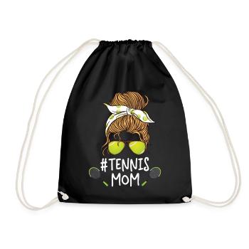 Funny Tennis Player Racket - Turnbeutel - Schwarz - Vorne