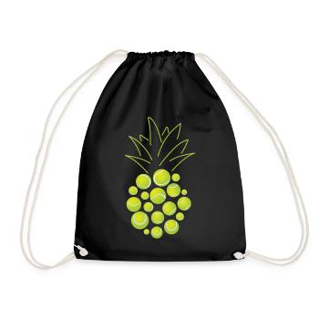 Raquette de joueur de tennis drôle - Sac de sport léger - noir - Devant