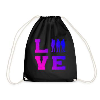 Women's Climbing Climber Climbing Boulder - Drawstring Bag - black - Front
