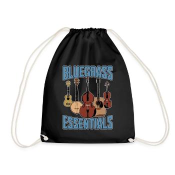 Bluegrass Essentials String Instrument Music Lover - Drawstring Bag - black - Front