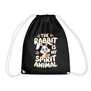Hase Le Lapin Est Mon Spirituel Animal Hase - Sac de sport léger - noir - Devant