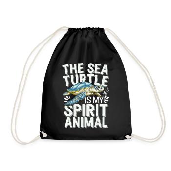 Tortue de mer Animal - Sac de sport léger - noir - Devant