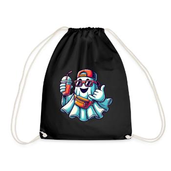 Boo-Jee Fantôme Drôle Fantôme à la mode - Sac de sport léger - noir - Devant