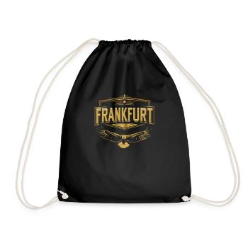 Frankfurt Gold Adler FFM Ultras Fans - Drawstring Bag - black - Front