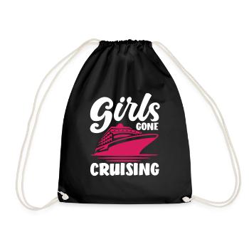 Girls on Cruise Adventure - Drawstring Bag - black - Front
