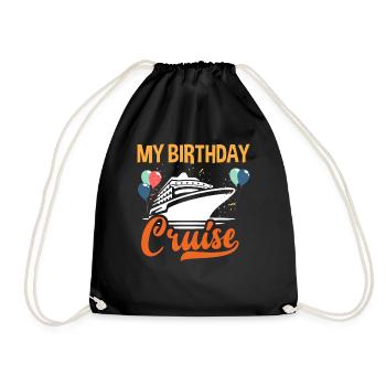 My Birthday Cruise - Drawstring Bag - black - Front
