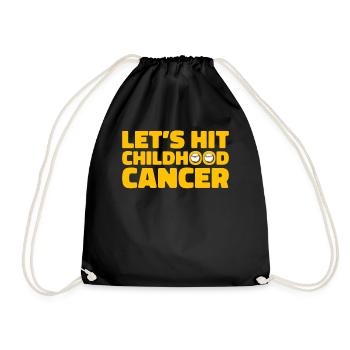 Krebs Im Kindesalter Childhood Cancer Awareness - Turnbeutel - Schwarz - Vorne