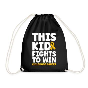 Krebs Im Kindesalter Childhood Cancer Awareness - Turnbeutel - Schwarz - Vorne