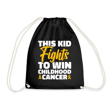 Krebs Im Kindesalter Childhood Cancer Awareness - Turnbeutel - Schwarz - Vorne