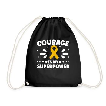 Krebs Im Kindesalter Childhood Cancer Awareness - Turnbeutel - Schwarz - Vorne