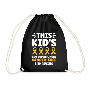 Krebs Im Kindesalter Childhood Cancer Awareness - Turnbeutel - Schwarz - Vorne