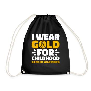 Krebs Im Kindesalter Childhood Cancer Awareness - Turnbeutel - Schwarz - Vorne