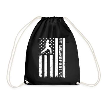 Meilleur combattant de taekwondo de tous les temps - US Flag Taekwondo - Sac de sport léger - noir - Devant