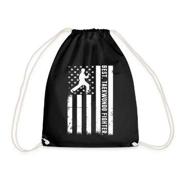 Meilleur combattant de taekwondo - US Flag Taekwondo - Sac de sport léger - noir - Devant