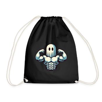 Bodybuilding Ghost Funny Gym Ghost - Drawstring Bag - black - Front