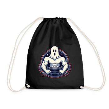 Bodybuilding Ghost Funny Gym Ghost - Drawstring Bag - black - Front