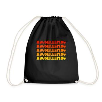 Housekeeping cleaning lover, housekeeper - Turnbeutel - Schwarz - Vorne