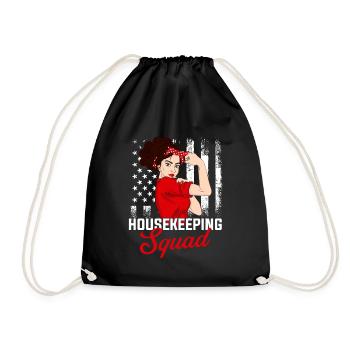 Housekeeping cleaning lover, housekeeper - Turnbeutel - Schwarz - Vorne