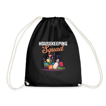 Housekeeping cleaning lover, housekeeper - Turnbeutel - Schwarz - Vorne