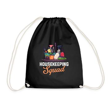 Housekeeping cleaning lover, housekeeper - Turnbeutel - Schwarz - Vorne