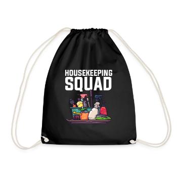 Housekeeping cleaning lover, housekeeper - Turnbeutel - Schwarz - Vorne