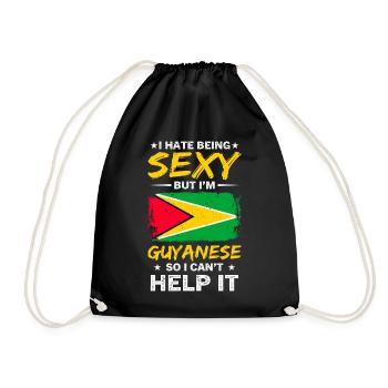Proud Guyanese - Drawstring Bag - black - Front
