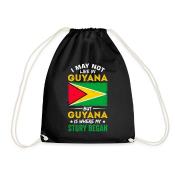 Proud Guyanese - Drawstring Bag - black - Front
