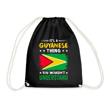 Proud Guyanese - Drawstring Bag - black - Front