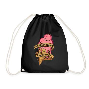 La crème glacée résout tout ce qu’un amateur de glaces - Sac de sport léger - noir - Devant